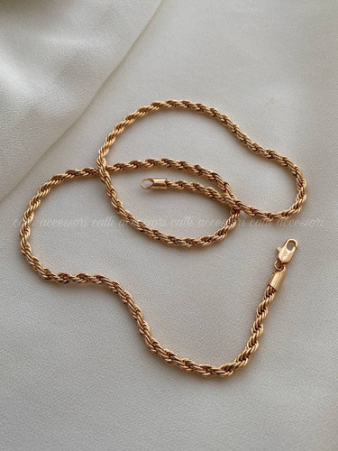 گردنبند استیل طنابی