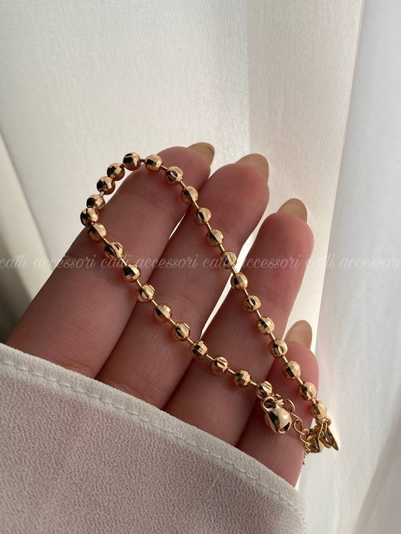 دستبند طلا توپی