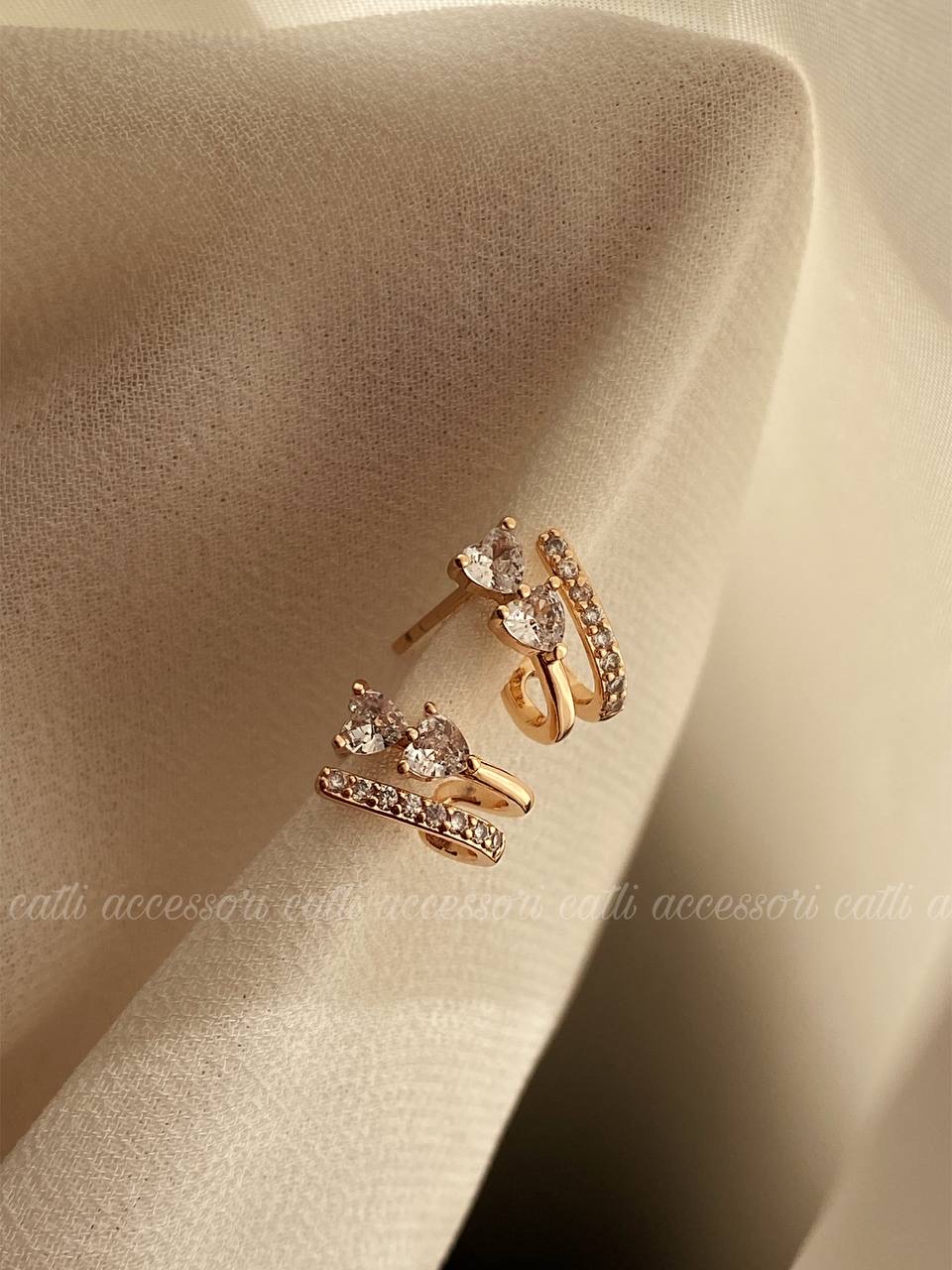 گوشواره قلب ژوپینگ