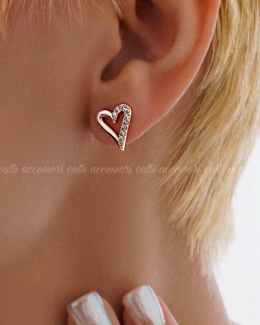 گوشواره طلا قلب