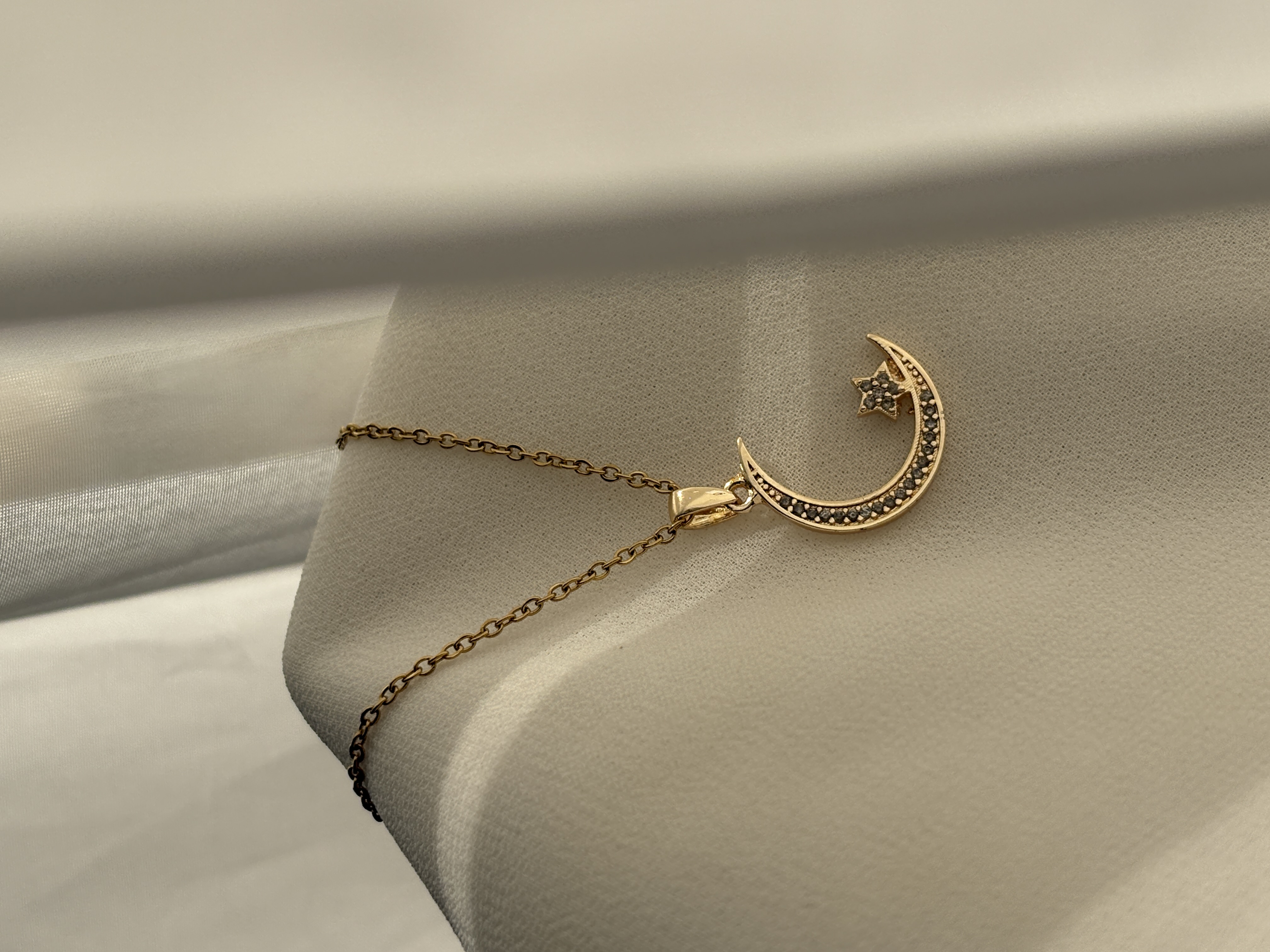 گردنبند ماه و ستاره استیل
